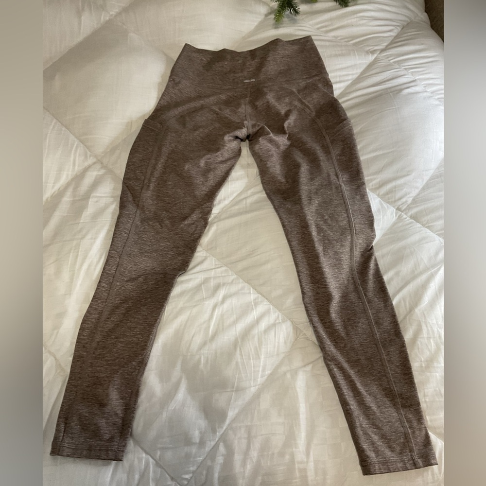 Aerie Taupe High-Waisted Leggings